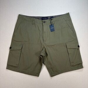 Lucky Brand Cargo Shorts Men's 39x9 Green Saturday Stretch Casual Workwear NEW